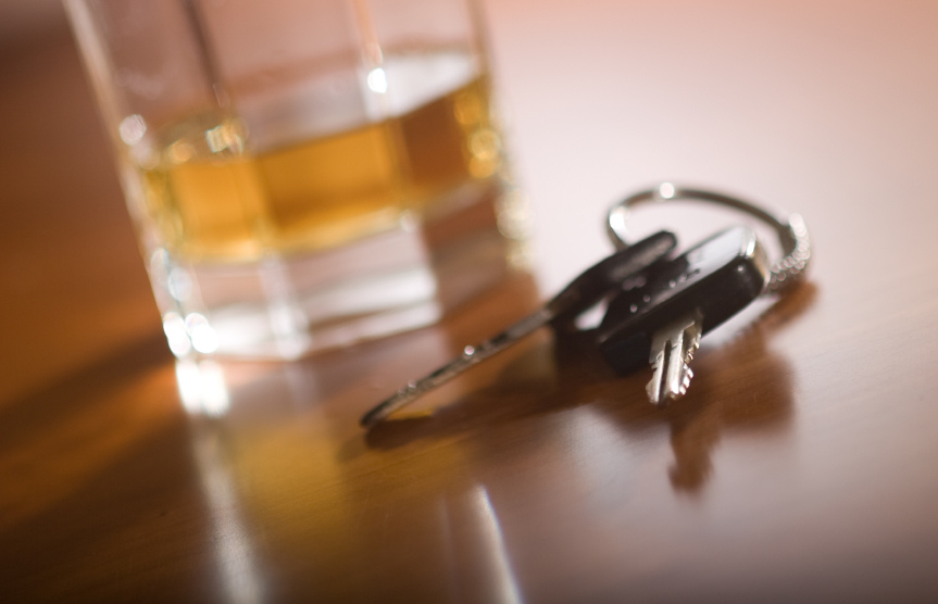car keys and alchohol